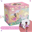 Jewelkeeper Jewelry Box for Girls - 2-Drawer Music Box with Little Queen Ballerina Dancing to Swan Lake, Cute Pink Design, Keepsake Storage for Treasured Accessories - 6.75 x 5.25 x 6 inches by TinyTreasures Baby Boutique
