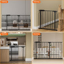 Extra Wide Baby Gate Extra Wide Extra Tall Dog Gates for Stairs Doorways Black Metal Tension Indoor Safety Gates with Pressure Mount 67-71.5 Inch by TinyTreasures Baby Boutique
