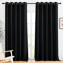 NICETOWN Black Out Sliding Door Curtains 2 Panels Set 118 inches Long, Grommet Thermal Blackout Curtains Privacy Room Divider Sound Reducing for Bedroom/Living Room, W66 x L118 by TinyTreasures Baby Boutique