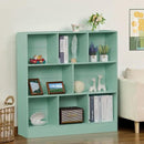 LEYAOYAO 8 Cube Bookshelf with Base,3 Tier Modern Mint-Green Kids Bookcase,Standing Wide Bookshelves Storage Organizer Toy Shelf,Wood Display Children's Book Shelves for Bedroom,Living Room,Nursery by CozyNest Decor