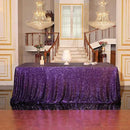 SquarePie Sequin Tablecloth 90 x 132 Inch Purple Sparkly Table Linen for Wedding Halloween Party by CozyNest Decor