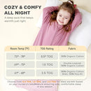 Mama Cheetah Baby Sleep Sack with Sleeves, 0.5 TOG Organic Cotton Wearable Blanket and Two-Way Zipper, Swaddle Transition Long Sleeve Sleeping Bag for Newborn Infant Toddler, 12-18 Months by TinyTreasures Baby Boutique