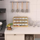 Bamboo Tiered Spice Rack, for Countertop Spice Organizer for Pantry Spice Shelf Organizer Kitchen Spices Rack by CozyNest Decor