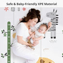 Foldable Baby Play Mat, PIGLOG 0.6in Thick Waterproof Playmats for Babies and Toddlers Kids, Safe Foam Playmat for Tummy Time, 50x50 Playpen Mat, Reversible Portable Baby Floor Mat for Infant, Giraffe by TinyTreasures Baby Boutique