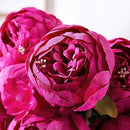 Duovlo Springs Flowers Artificial Silk Peony Bouquets Wedding Home Decoration,Pack of 1 (Spring Hot Pink) by CozyNest Decor