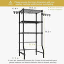Ulif U8 Mini Laundry Room Storage Organizer, Over the Washer and Dryer Storage Shelves for Laundry Organization, 29.5”W x 17.3”D x 76.2”H, Suit Washing Machine Width within 27.1”, Hold 304 lb, Black by CozyNest Decor