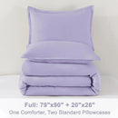 Litanika Lavender Purple Comforter Full Size, 3 Pieces Lightweight Solid Bedding Comforter Set, All Season Fluffy Bed Set (79x90In Comforter & 2 Pillowcases) by CozyNest Decor