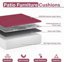 Patio Chair Cushions 22 X 22 X 4 Inch Waterproof Outdoor Seat Cushions for Patio Furniture, Outdoor Sofa Couch Pads with Ties & Handle, Set of 2, Fuchsiared by GreenHaven Gardens