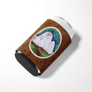 Maltese Momma and Puppy Can or Bottle Hugger Cooler Sleeve for Standard 12 oz Cans, Insulated Foam Beer & Soda Can Hugger Reusable
