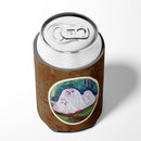 Maltese Momma and Puppy Can or Bottle Hugger Cooler Sleeve for Standard 12 oz Cans, Insulated Foam Beer & Soda Can Hugger Reusable