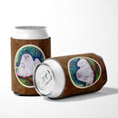 Maltese Momma and Puppy Can or Bottle Hugger Cooler Sleeve for Standard 12 oz Cans, Insulated Foam Beer & Soda Can Hugger Reusable