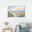 cozy country Ocean Wall Art 36"x24" - Coastal Pictures Beach Canvas Decor - Seashore Artwork Seascape Hand Painting for Bedroom, Sea House by CozyNest Decor
