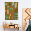 ICMOLYYENLO Boho Medieval Cat Tapestry, Abstract Atomic Starburst Geometric Aesthetic Art Wall Hanging For Bedroom Living Room Dormitory 60x60 Inches by CozyNest Decor