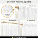 MYSKY HOME White Curtains 95 Inches Long Semi Sheer Drapes Light Filtering for Sliding Glass Door Window Treatments Soft Cotton Blend Panels Linen Look Farmhouse Style, 50" x 95", 2 Pieces by CozyNest Decor