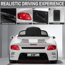Licensed RUF CTR3 12V Kids Electric Car with Parent Remote Control, 2 Motors, 3 Speeds, LED Lights, MP3 Player | Battery Powered Ride-On Toy for Kids to Drive - White by TinyTreasures Baby Boutique