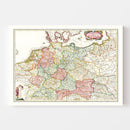 Vintage Map of Germany 1665