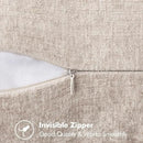 MIULEE Pack of 2 Couch Throw Pillow Covers 20x20 Inch Light Brown Farmhouse Decorative Pillow Covers with Stitched Edge Soft Chenille Solid Dyed Pillow Covers for Sofa Bed Living Room by CozyNest Decor