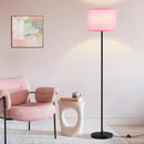 Ambimall 60'' Modern Floor Lamp with Shade, Tall Lamps for Living Room, Bedroom, Office, Dining Room, Pink Shade with Black Pole(Without Bulb) by CozyNest Decor