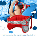 NAPUP Adjustable Carseat Head Support for Sleeping Kids & Toddlers - Safe, Comfortable & Breathable (Red) by TinyTreasures Baby Boutique