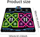 Upgraded 2-Player Kids Dance Mat, Interactive Electronic Dance Pad for Girls &Boys Ages 3-12, Premium Speaker with Built-in Adjustable Volume Music, Ideal Birthday & Holiday Family Dance Game Toy Gift by TinyTreasures Baby Boutique