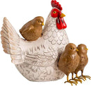 Elenon Funny Garden Chicken Outdoor Statue Decorative, Adorable Flower Bed Decor Rooster Statue, Yard Patio Art Decor Sculptures Table Ornament by GreenHaven Gardens