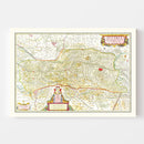 Vintage Map of Austria 1665