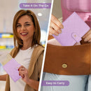 Melsbrinna Rfid Passport Holder for Travel women/Men, Cute Passport Wallet Rfid Blocking Card Slots, Rfid Passport Cover/CaseTravel Wallet, Passport Book Holder (1, LG PURPLE) by TinyTreasures Baby Boutique