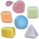 Soft Spiky Sensory Balls - No Hole Wheat Straw Soft Toys for Toddlers 1-3 Multicolor Bath Gifts Montessori Toys Baby Balls 6 to 12 Months, Swimming Pool Beach Shower Baby Toy by TinyTreasures Baby Boutique