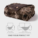 EVERGRACE Ultra Soft Luxury Fluffy Ridgeline Faux Rabbit Fur Throw Blanket, Thick Warm Bubble Throw for Bed, Cozy Plush Reversible Blankets for Couch, Chair, Sofa, Mocha Brown, 50x60 Inches, 870 GSM by CozyNest Decor