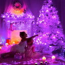 JMEXSUSS Purple Christmas Lights Indoor Outdoor Clear Wire, 66ft 200 LED Purple Lights for Christmas Tree, 8 Modes Purple String Lights Plug in for Christmas Bedroom Garden Party Xmas Decorations by GreenHaven Gardens