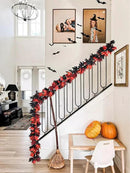 Lvydec 2 Pack Halloween Fall Maple Garland - 5.9ft/Piece Artificial Hanging Fall Leave Vines Garland Autumn Decor for Thanksgiving Home Wedding Party by CozyNest Decor