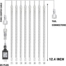 Dazzle Bright 4th of July Lights Decorations, 288LED Red Blue and White Meteor Shower Rain Lights 12Inch 8 Tubes, Waterproof Plug in Falling Rain Light Independence Day for Outdoor Yard by GreenHaven Gardens