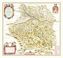 Vintage Map of Austria from Above 1665