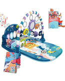 dearlomum Baby Play Mat Gym,Funny Play Piano Tummy Time Activity Mat with 5 Infant Sensory Toys & 2 Baby Book Toys, Boy & Girl Gifts for Newborn 0 to 3 6 9 12 Months(Blue) by TinyTreasures Baby Boutique