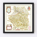 Vintage Map of Austria from Above 1665