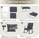 24x24 Inch Outdoor Cushions for Patio Furniture, Waterproof Outdoor Chair Cushions w/Fade-Resistant, Removable & Machine-Washable Covers, Deep Seat Sofa/Couch Pads Replacement, Dark Grey by GreenHaven Gardens