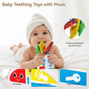 Baby Toys 0-6-12 Months: 5 in 1 Infant Musical Rtattle Teething Toys Sensory Learning Toys with Sounds, Newborn Shower Gifts for Boys & Girls by TinyTreasures Baby Boutique