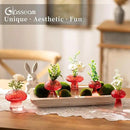 Glasseam Mushroom Plant Propagation Stations: Red Glass Terrarium Jar Set of 5 Cute Planters for Indoor Plants Decorative Propagate Station Unique Christmas Birthday Gifts for Women Home Office Decor by GreenHaven Gardens