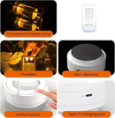 Portable Metal Table Lamp for Indoor/Outdoor ,Rechargeable Cordless LED Lamp, 3-Colour Infinitely Dimming Battery Powered Small Desk Lamp, Restaurant/Bedroom/Bar/Coffee/Camping Light (White Set of 2) by CozyNest Decor
