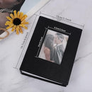 RECUTMS 100 Photo Album for 4x6 100 Small Photos Black Premium Leather Cover Inner White Page Vertical Photo Book for Family Wedding Graduation （Black） by TinyTreasures Baby Boutique