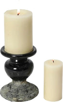 Creative Co-Op 2-Tone Sculptural Terracotta Pillar Candle Holder, Distressed Black by CozyNest Decor