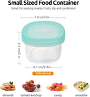 U-Taste 3oz Mini Sauce Containers: Food Grade Liquid Silicone Condiment Storage with Airtight Lid, Freezer Safe with Clear 100ml Measurements, Reusable for Dipping Ketchup, Salad Dressing (Aqua Sky) by TinyTreasures Baby Boutique