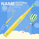 SEAGO Kids Electric Toothbrush, Rechargeable Sonic Soft Bristle Toothbrushes with 8 Brush Heads, DIY Stickers and 5 Modes, Ideal for Kids and Children, Ages 3–12,SG2303(Yellow) by TinyTreasures Baby Boutique