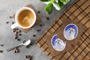 Maltese Foam Coasters Set of 4 Cup Coasters for Indoor Outdoor, Tabletop Protection, Anti Slip, Mouse pad Material