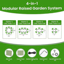 5x2x1.4 Ft Raised Garden Bed, Planter Box Outdoor with Rubber Edge Zinc-Aluminum-Magnesium Stainless Steel Durable Metal Garden Beds Kit for Vegetables, Flowers, Herbs and Succulents, Light Green by GreenHaven Gardens
