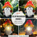 Solar Mushroom Gnomes Garden Statues Outdoor Decor with Night Glow,Cute Fairy Garden Statues for Yard,Pathway,Lawn Art Ornamen,Spring,Easter,Birthday Christmas Women Mom Gift Idea (Red) by CozyNest Decor