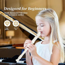 Soprano Recorder for Kids Beginners, German Fingering, C Key, 3 Piece with Cleaning Rod, Bag, Fingering Chart (White)… by TinyTreasures Baby Boutique