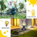 VCUTEKA Solar Lights Outdoor Metal Garden Stake Waterproof Crackle Glass Globe Garden Decor Fairy for Pathway, Lawn, Patio, Yard by CozyNest Decor