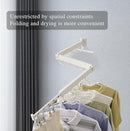 Wall Mounted Clothes Drying Rack,Drying Rack Clothing Wall Mount with Foldable Features(Tri-Fold),Space Saver,Wall Mounted Drying Rack for Laundry Balcony Bathroom (White) by CozyNest Decor