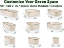 9-in-1 Galvanized Steel Raised Garden Bed // 8×2×1.5 ft Modular Planter for Gardening, Vegetables, Flowers // 18" Tall Metal Raised Garden Beds Outdoor (White) // Patented Design Planter Box by GreenHaven Gardens